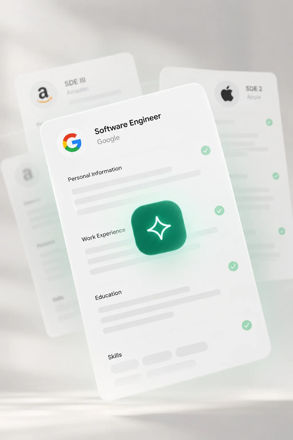 An AI-assisted application form for a software engineering role